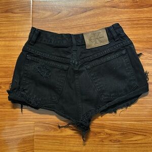 Calvin Klein vintage black denim Jean shorts high rise
